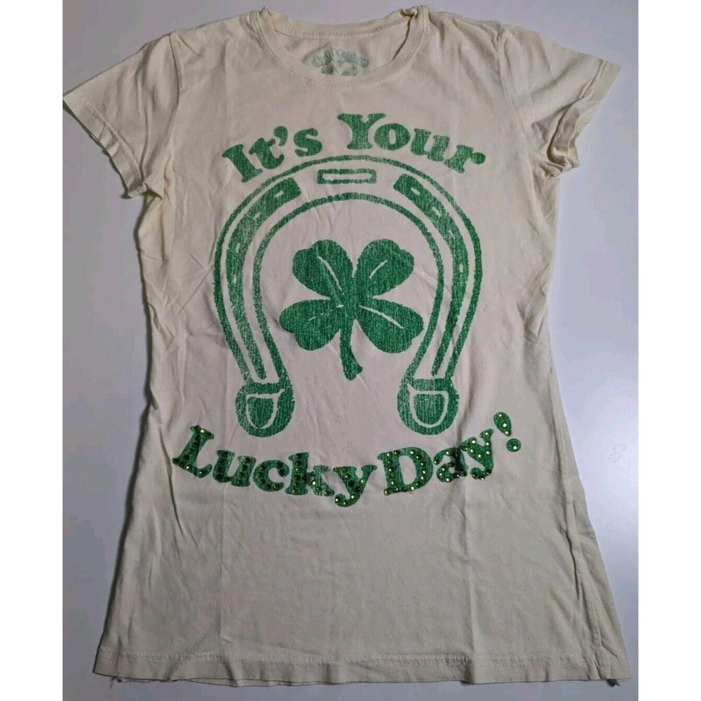 Made U Look Women's Medium T Shirt It's Your Lucky Day St Patrick